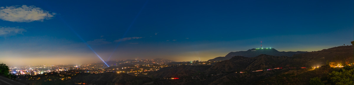 Supermoon+Griffith Observatory 282 Pano